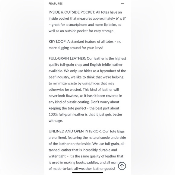 NWT Portland Leather Goods (PLG) Medium Storm Blue Grey Zippered Tote Tan Handle - Picture 7 of 11